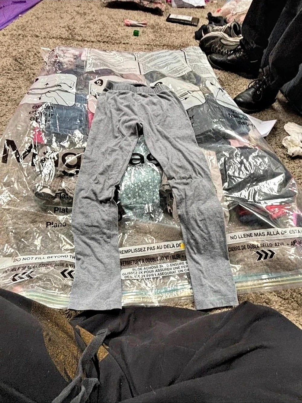 SO Girls Gray Leggings Size 7/8 NWT